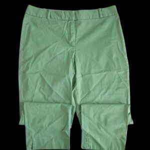 Talbots Size 12 Curvy Green Ankle Dress Pants